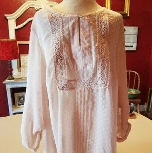 Sheer blush blouse
